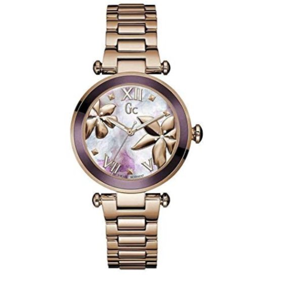 Guess Accessories - Guess Ladies Rose Gold Floral Watch